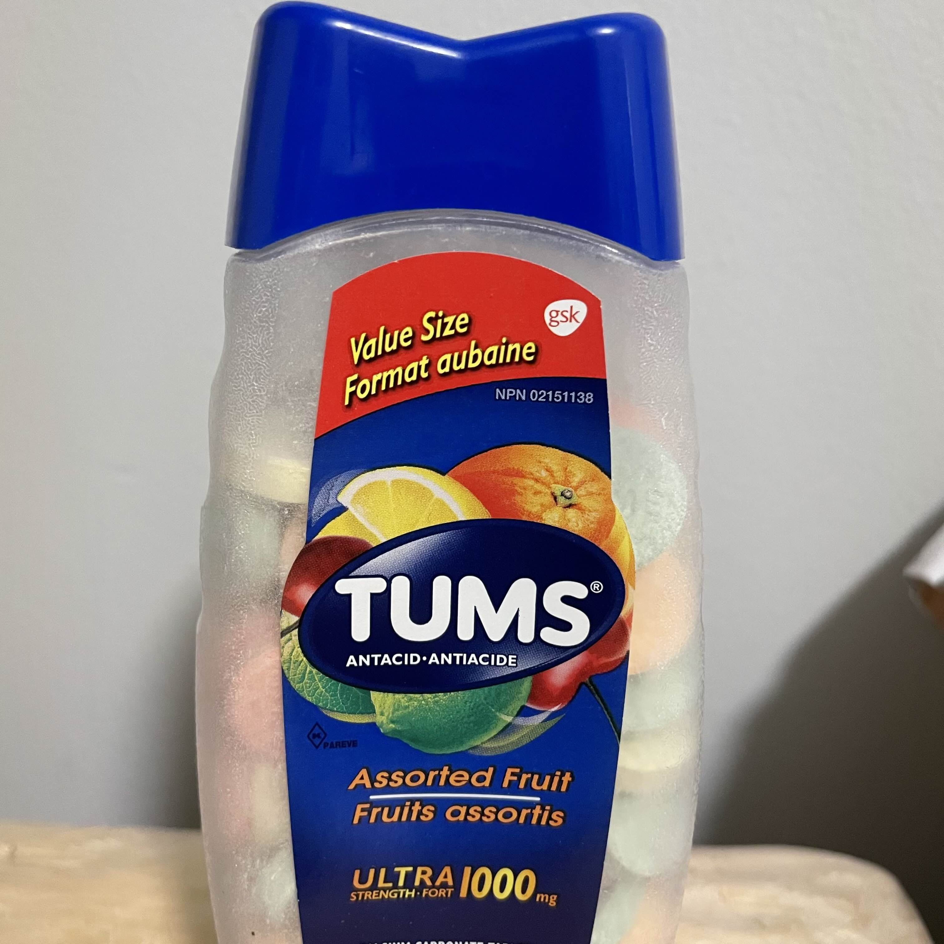 A bottle of TUMS