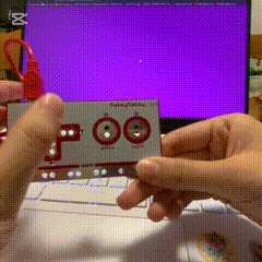 Using the Makeymakey to control a sketch from Activity 1, studying the difference in how the movement feels