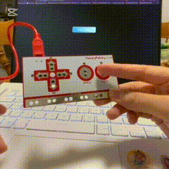 Using the Makeymakey to control a sketch from Activity 1, studying the difference in how the movement feels